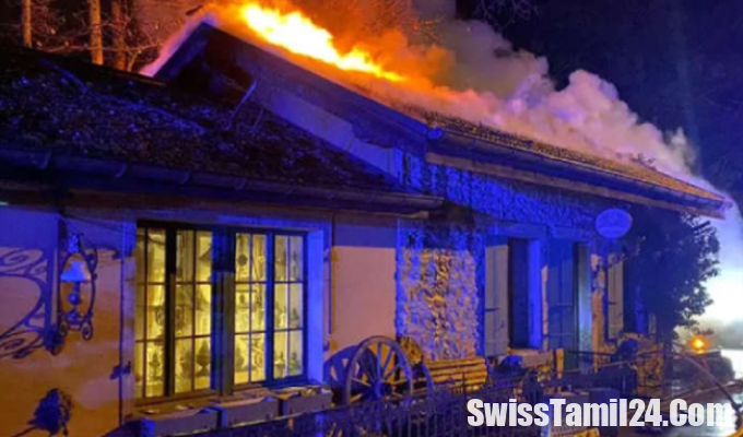 ஜெனீவாவில், எரிந்த வீடு