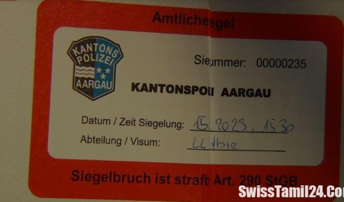 சுவிஸில், இலங்கை தமிழ் பெண், கொலை, சுவிஸ் நாட்டின், ஆர்கவ் மாநிலத்தில், ஈழத் தமிழர்