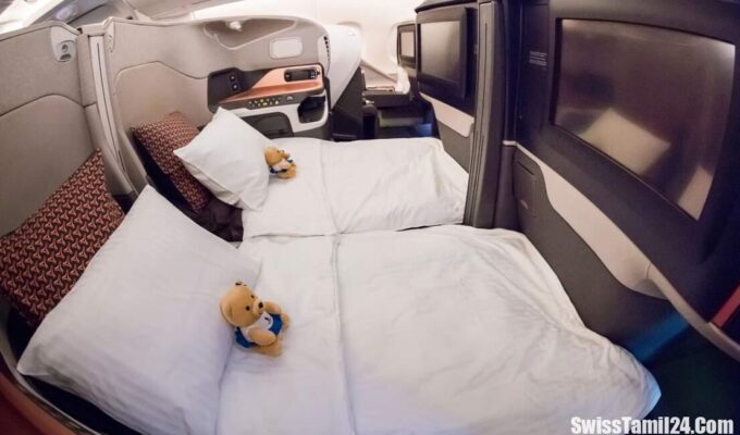 சுவிஸ் விமான சேவை, Swiss Airlines, விமானத்தில் படுக்கையறை