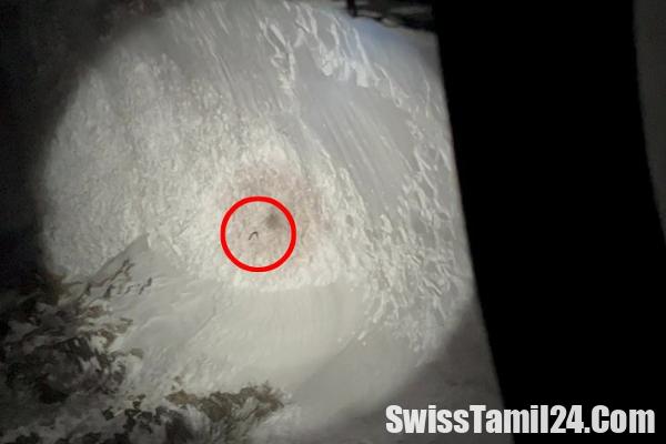 சுவிஸில் பனிப்பாறைச் சரிவில் சிக்கி புதைந்த நபர் செய்த செயல் – அதிர்ச்சி வீடியோ