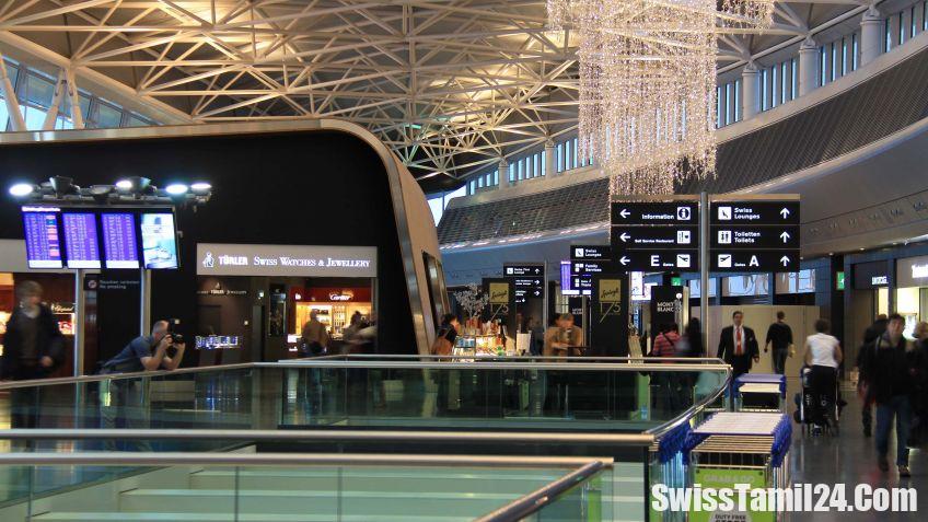 சூரிச் விமான நிலையத்தில் விமான பயணிகளின் எண்ணிக்கை அதிகரிப்பு