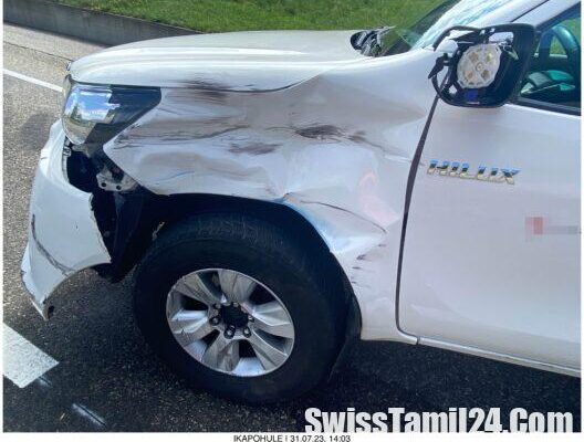 டெலிவரி வேன், மோட்டார் சைக்கிள், விபத்து, Solothurn மாகாணம், சொலத்தூர்ன், நேற்று, திங்கட்கிழமை, வான், மோட்டார், சேதமடைந்துள்ளது, மதியம், ஜூலை 31, 2023, Beinwil - Passwangstrasse