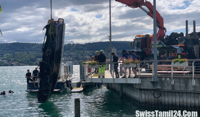 Mittwoch brannte in Meilen ein Boot