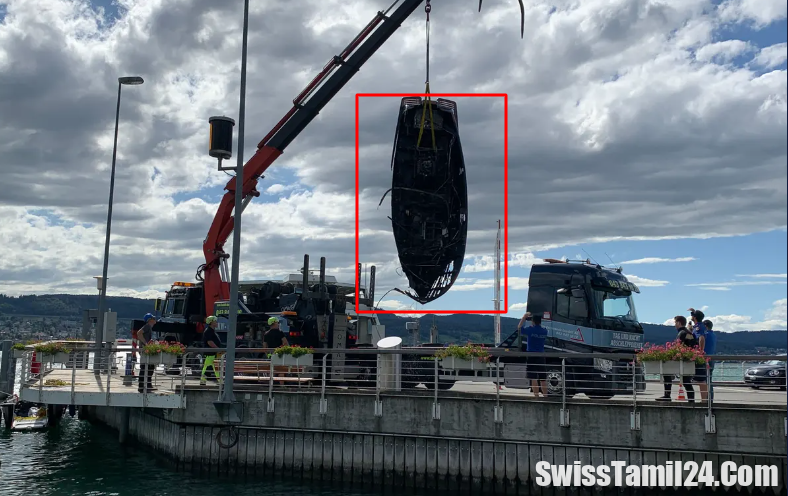 சூரிச் Meilen ஏரியில் தீப்பிடித்து எரிந்த படகு..! (படங்கள் இணைப்பு)