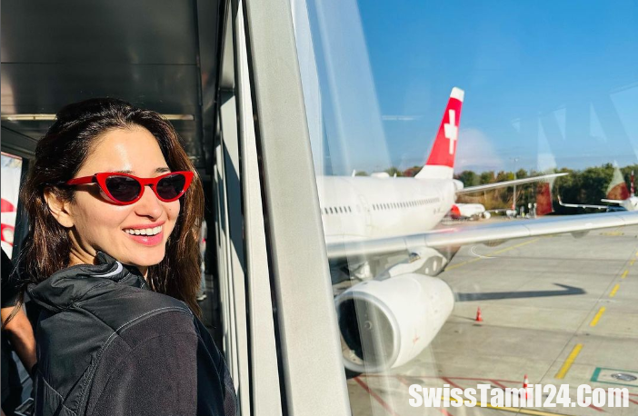 சுவிட்சர்லாந்து சாக்லெட் தொழிற்சாலையில் நடிகை தமன்னா.!!