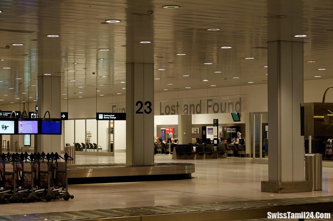 சூரிச் விமானநிலையத்தில் சடுதியாக குறைந்த பயணிகள் எண்ணிக்கை.!!