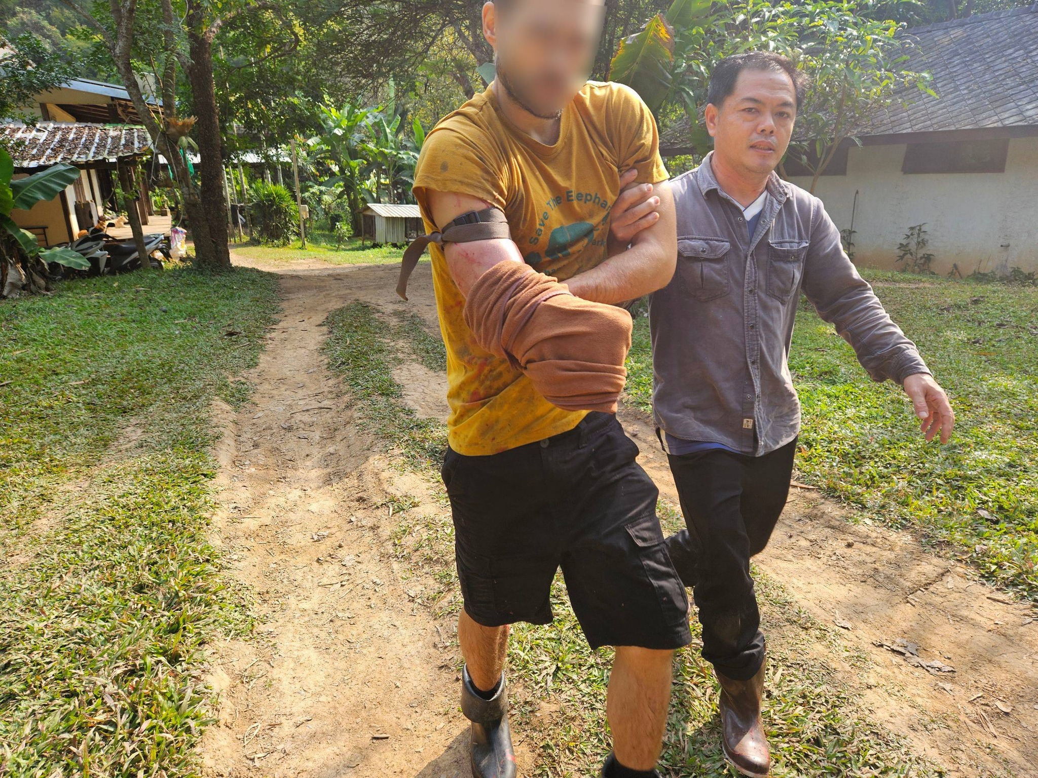 தாய்லாந்தில் கரடிக்காக கையை துண்டித்த சுவிஸ் நபர்.!!