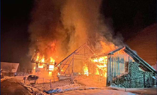 சுவிட்சர்லாந்தில் தீ விபத்தில்