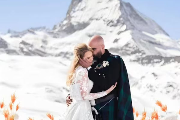 சுவிட்சர்லாந்தில் நடைபெற்ற பிரம்மாண்டமான திருமணம்: அசர வைக்கும் காட்சிகள்