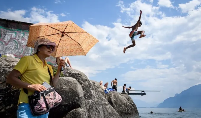 சுவிட்சர்லாந்தில், 30C வரை, வெப்பநிலை