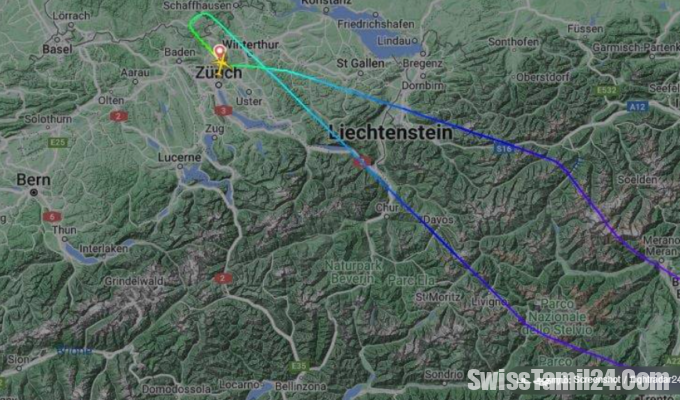 சுவிஸ் விமானத்தில்