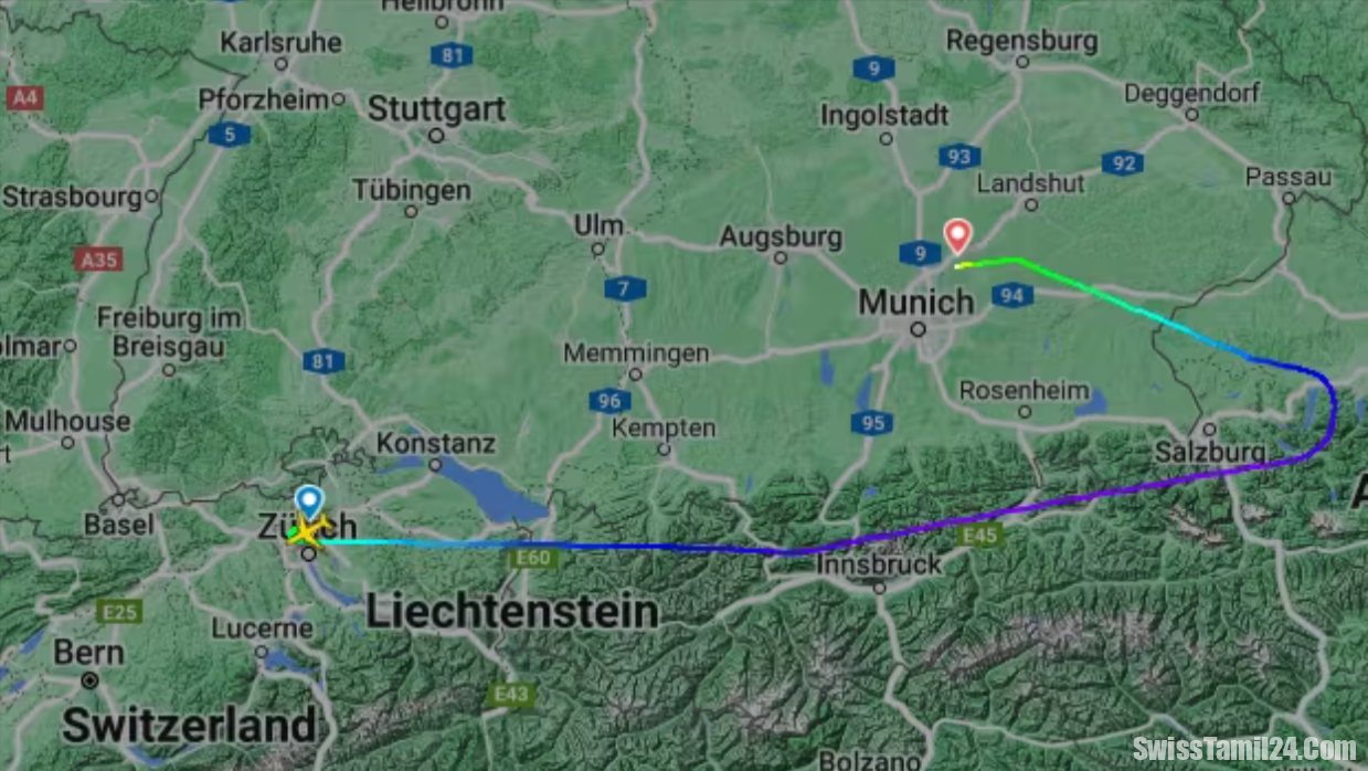 சுவிஸ் விமானம் 109 பேருடன் அவசரமாக தரையிறக்கம்