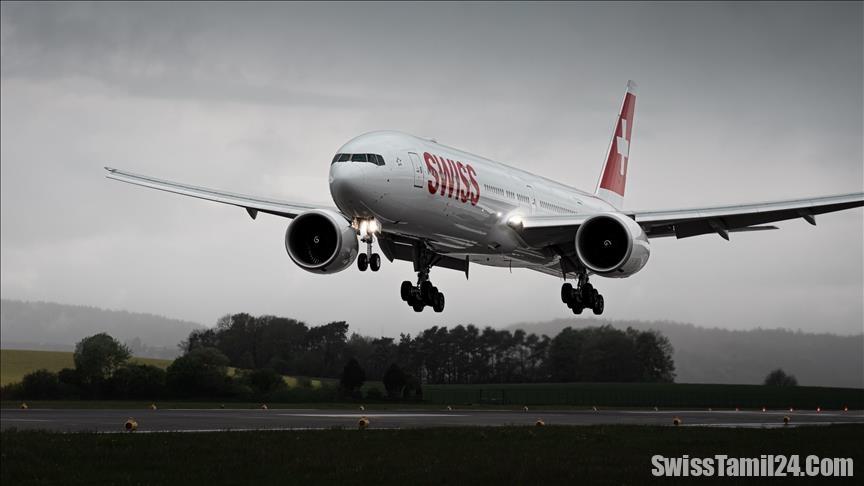 சூரிச்சில் இருந்து 233 பேருடன் புறப்பட்டு மயிரிழையில் தப்பிய விமானம்