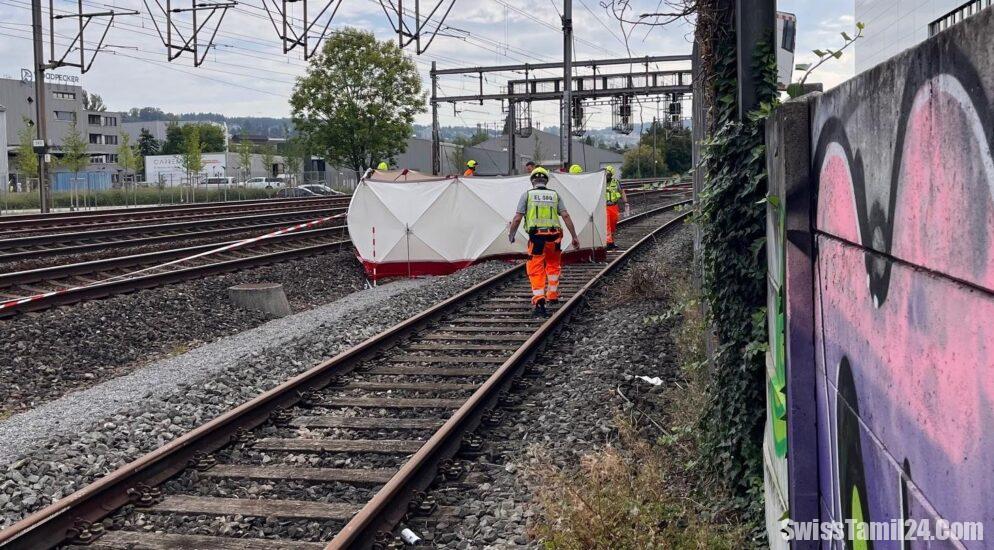 சூரிச்சில் ரயிலில் மோதுண்டு தண்டவாளத் தொழிலாளி பலி.!!