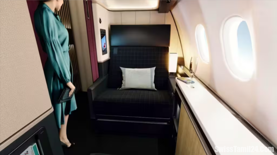 சுவிஸ் விமான சேவை விமானத்தின் முதல்வகுப்பு இருக்கைகளில் சர்ச்சை