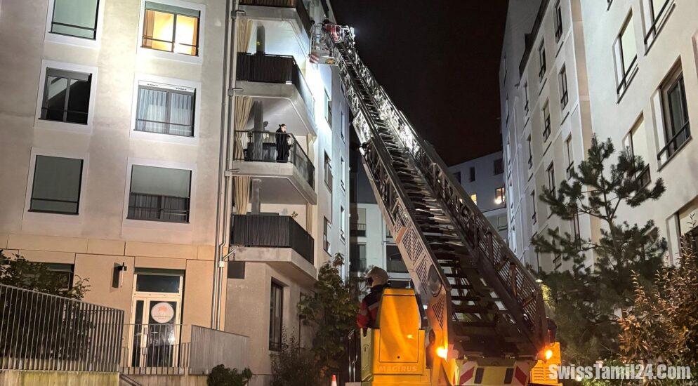 சூரிச் அடுக்குமாடி குடியிருப்பில் தீ விபத்து : இருவர் காயம்