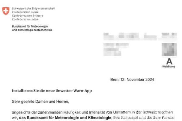 வானிலை தொடர்பில் சுவிட்சர்லாந்தில் வலம் வரும் ஒரு புதிய மோசடி