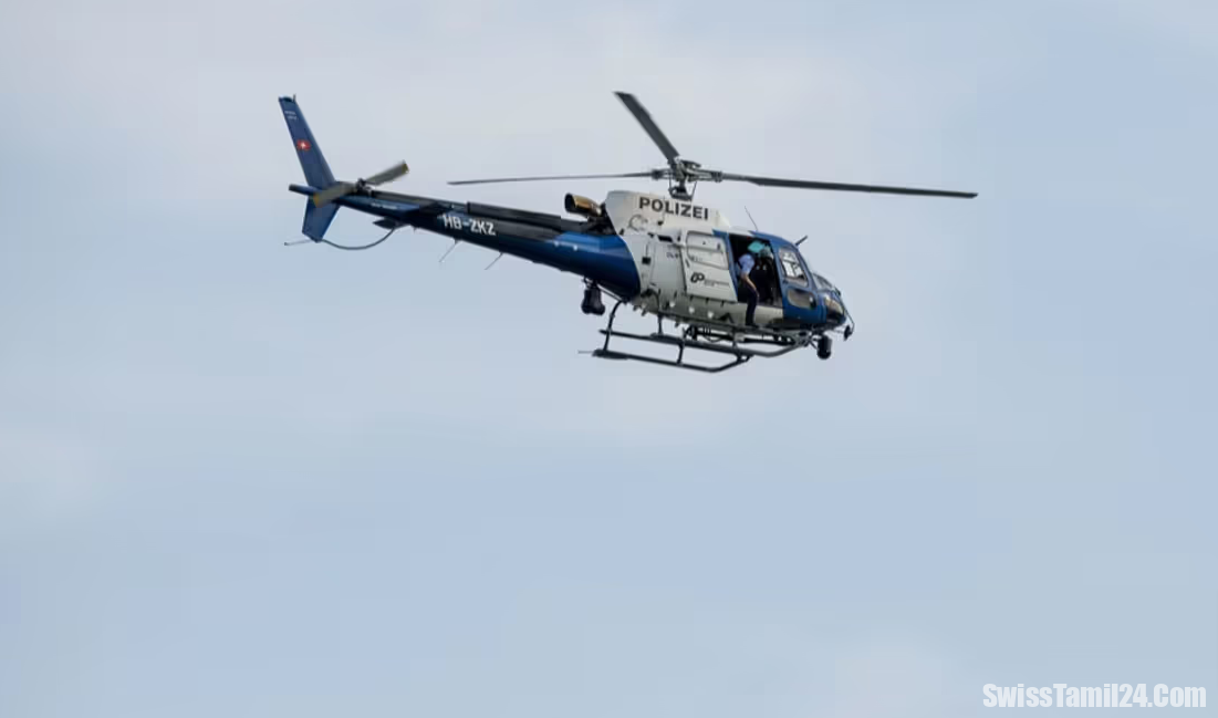 ஹெலிகாப்டர் மூலம் கொள்ளையர்களை துரத்திய சூரிச் போலீசார்!