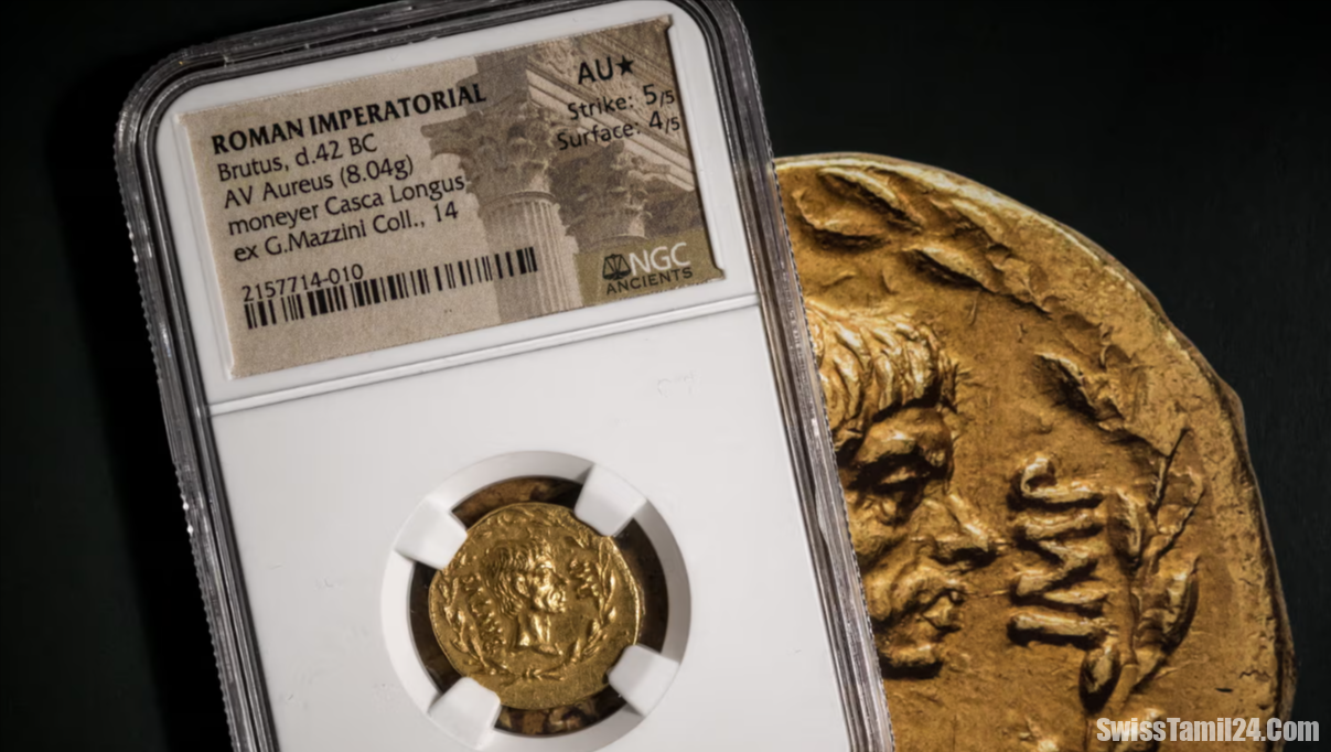 ஜெனீவா ஏலத்தில் அரிய ரோமன் நாணயம் 2 மில்லியன் பிராங்களுக்கு ஏலம்