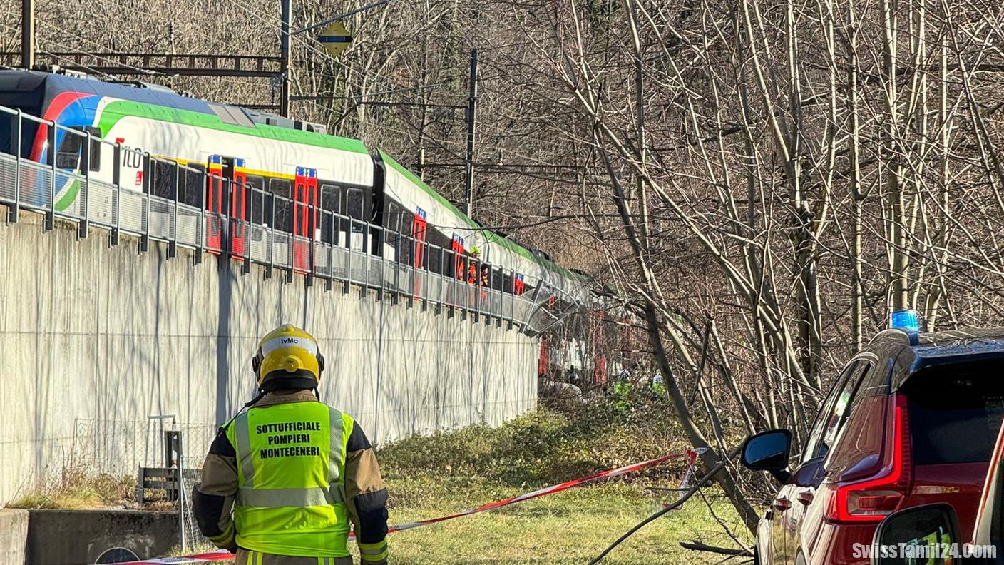 டிசினோவில் பயணிகள் ரயில் தடம் புரண்டது – காயங்கள் எதுவும் இல்லை