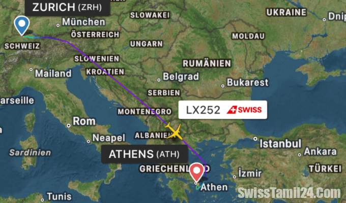 Flughafen Zurich Swiss Flug nach Tel Aviv landet wegen Powerbank in Athen Tages Anzeiger 02 09 2025 07 23 PM