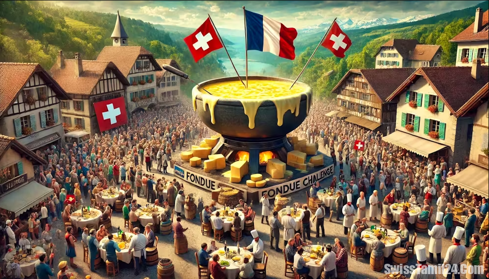சுவிட்சர்லாந்திற்கு சவால் விட்ட பிரான்ஸ் : மிகப்பெரிய fondue செய்து சாதனை.!!