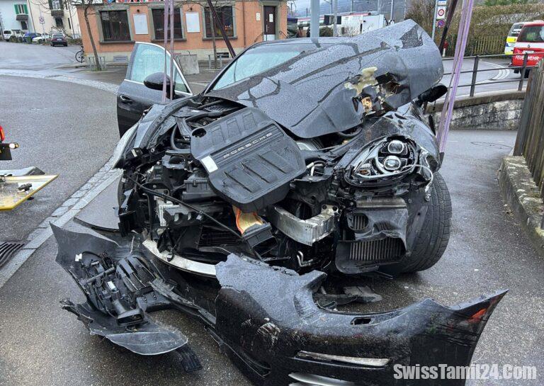 திருடிய “Porsche” காருடன் போலீசாரிடம் இருந்து தப்பிய இளைஞன் – விபத்தின் பின்னர் கைது.!!