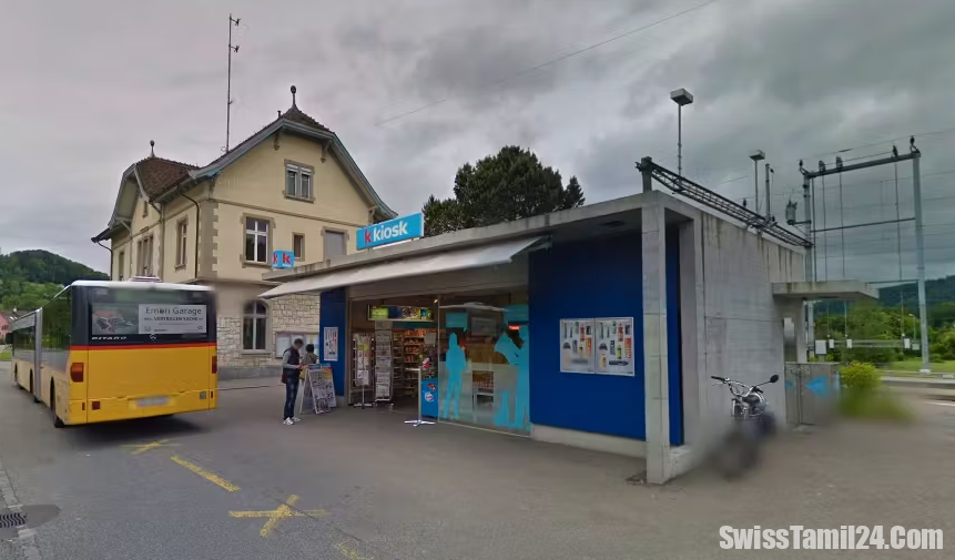 சூரிச் கன்டோன் எம்ப்ராச் ரயில் நிலையத்தில் கியோஸ்கில் கொள்ளை