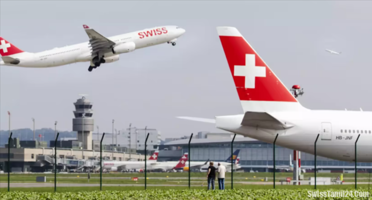 சூரிச் விமான நிலையத்தில் மார்ச் மாதம் அதிக விமானங்கள் பயணம்