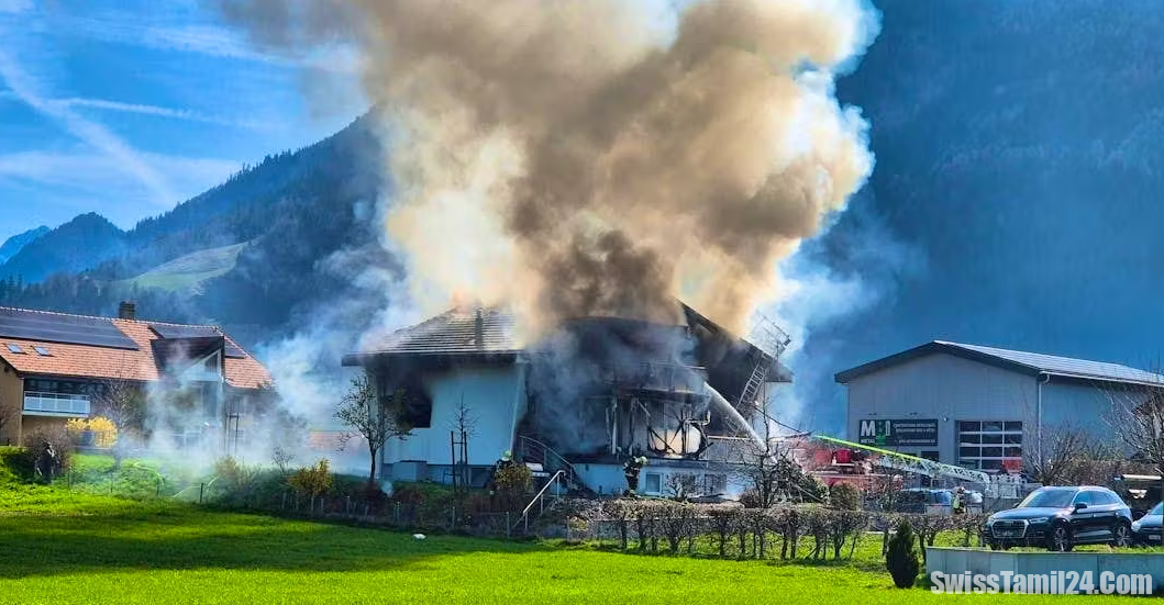 ஃப்ரிபோர்க் மாகாணத்தில் துப்பாக்கிச் சூடு மற்றும் தீ விபத்துக்கு இரு சடலங்கள் மீட்பு
