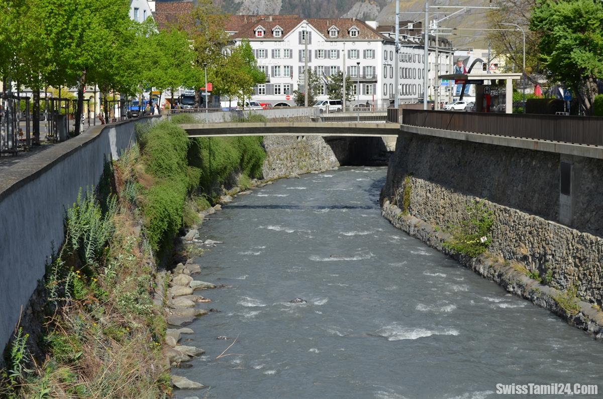 Chur இல் சோகம் : 36 வயது பெண் ஒருவர் ஆற்றில் விழுந்து மரணம்