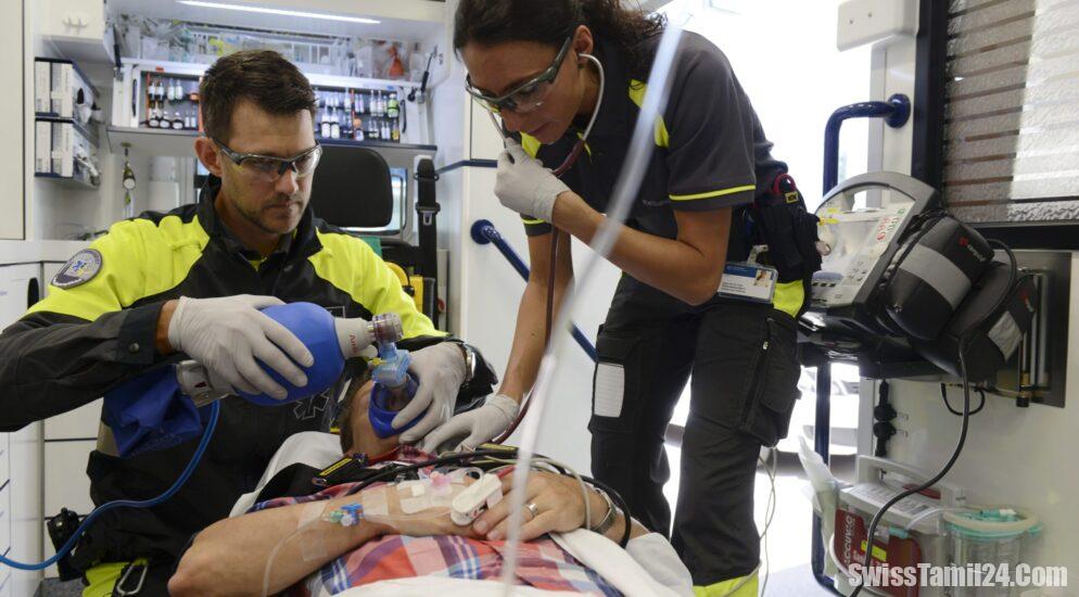 சூரிச்சில் போலீசாரின் ரோந்து காருடன் மோதிய ஓட்டுனர் : இரு போலீசார் காயம்.!!