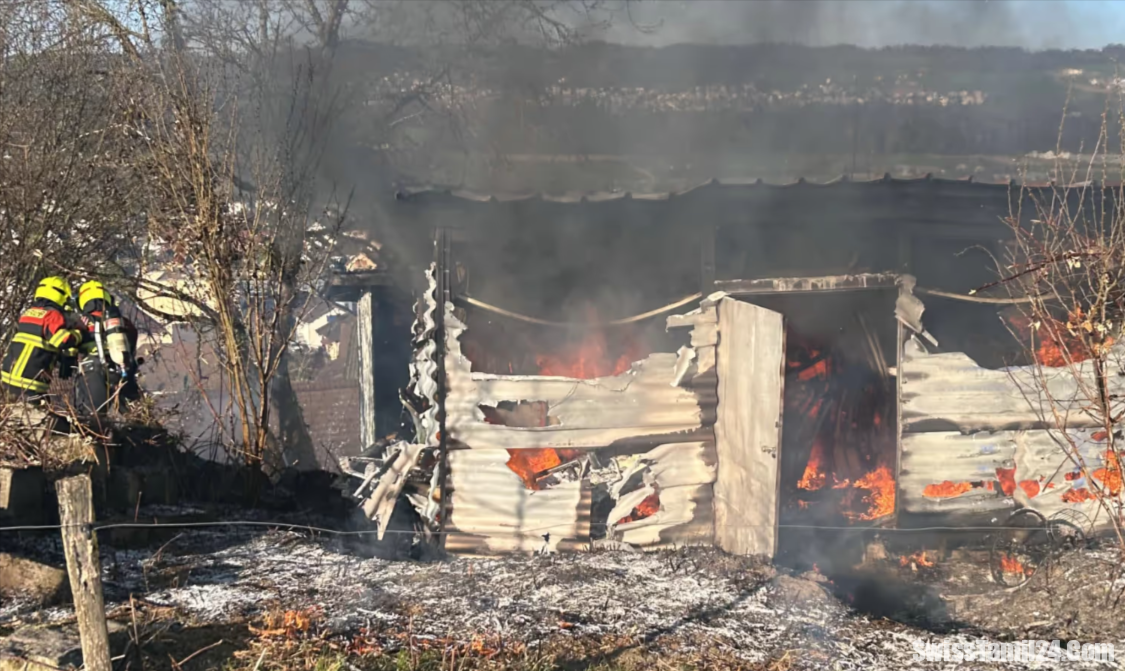 ஆர்காவ் மாகாணத்தில் கொட்டகையில் தீ விபத்து