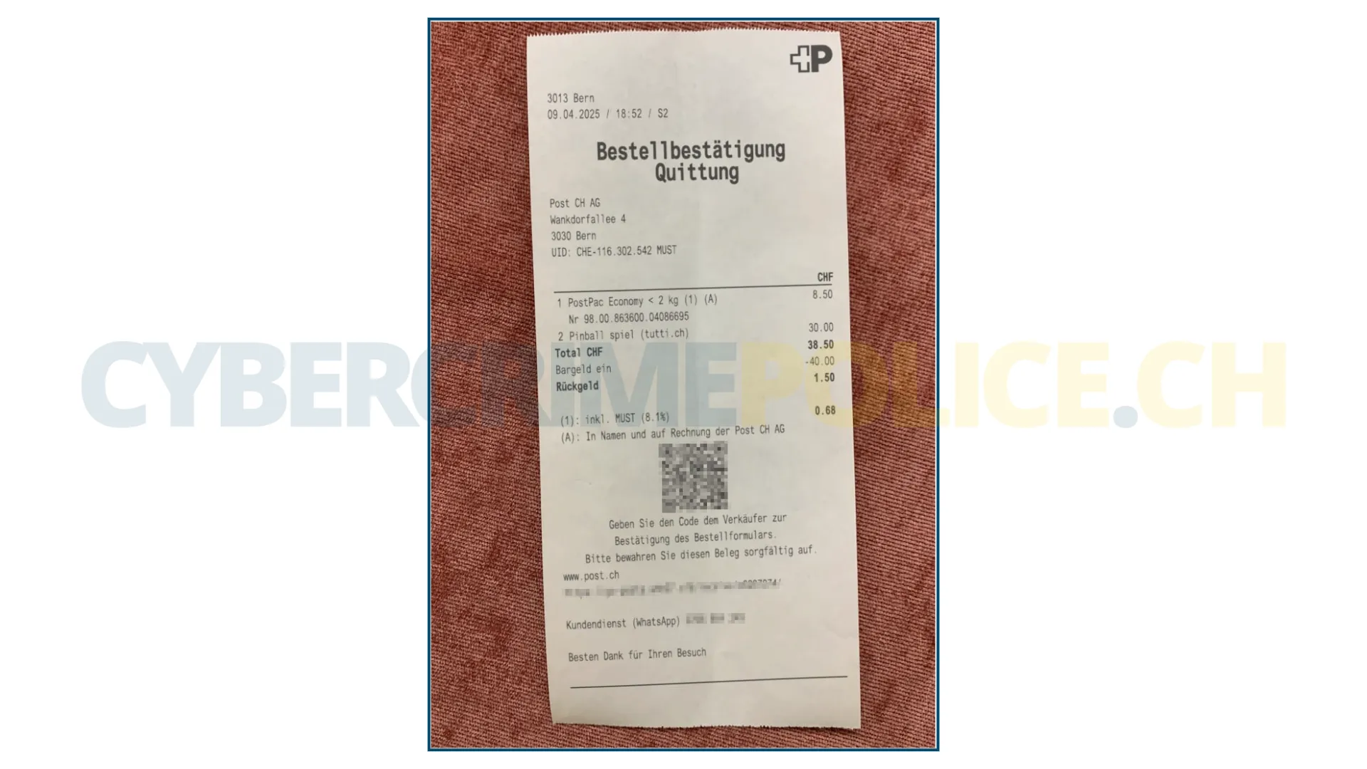 Quittung 0721e54751988cf379d5ae9be539d362