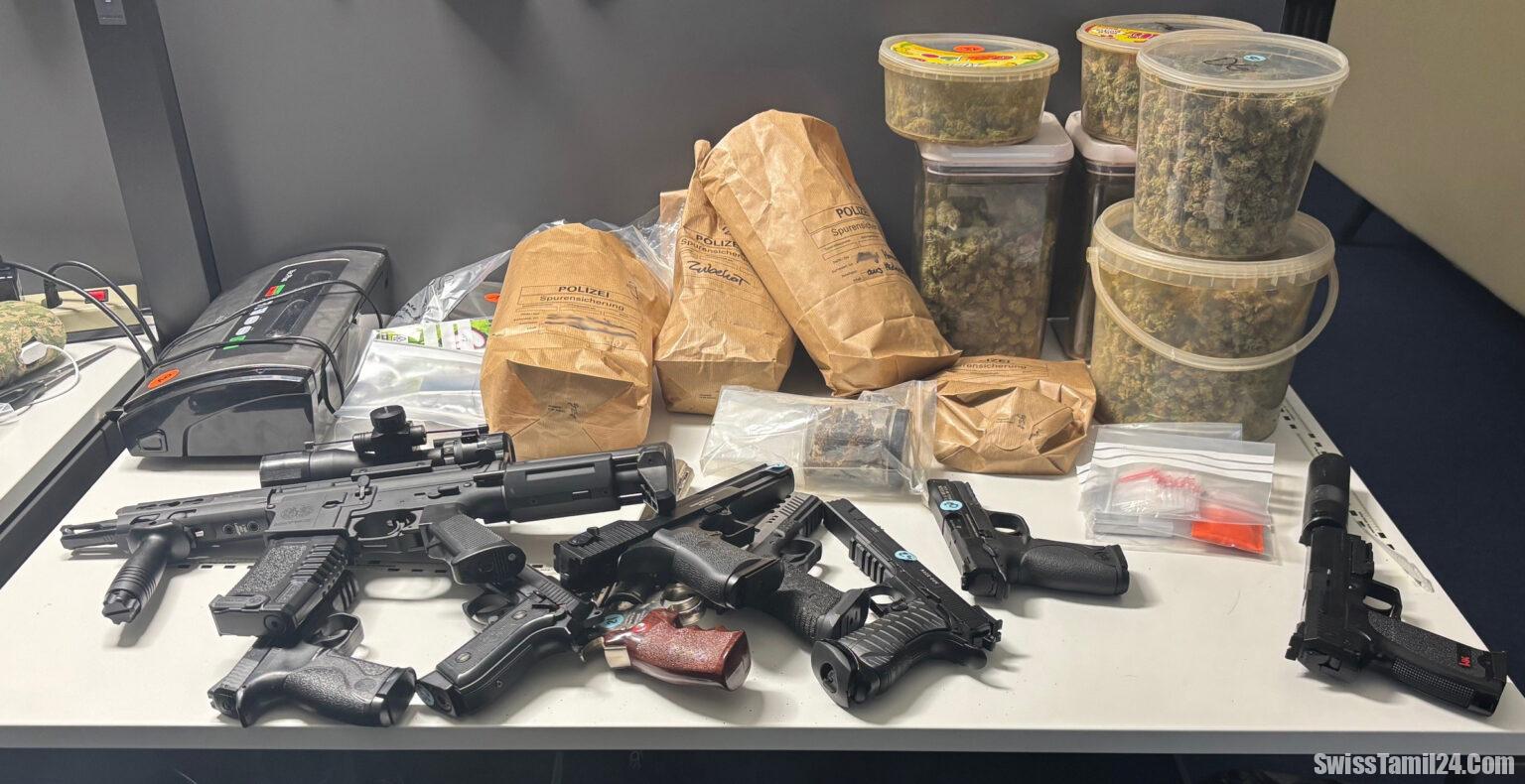 சூரிச் வின்டர்தூரில் பெருமளவிலான போதைப்பொருள் ஆயுதங்கள் மீட்பு