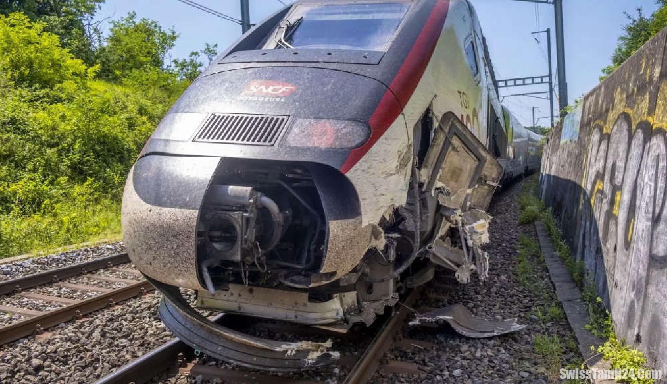 பிரான்ஸிலிருந்து ஜெனீவாவை நோக்கி சென்றுகொண்டிருந்த ரயில் விபத்து.!!