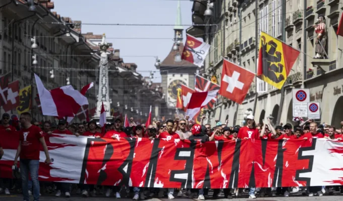 In Bern sind am Sonntagmittag vpr dem Cupfinal