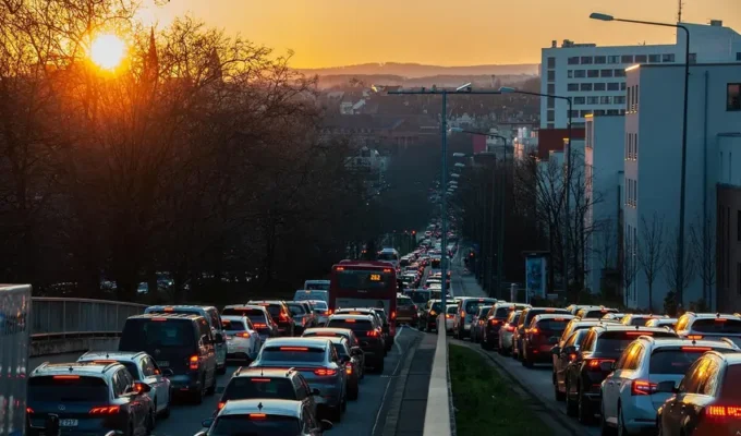 In Geneva traffic