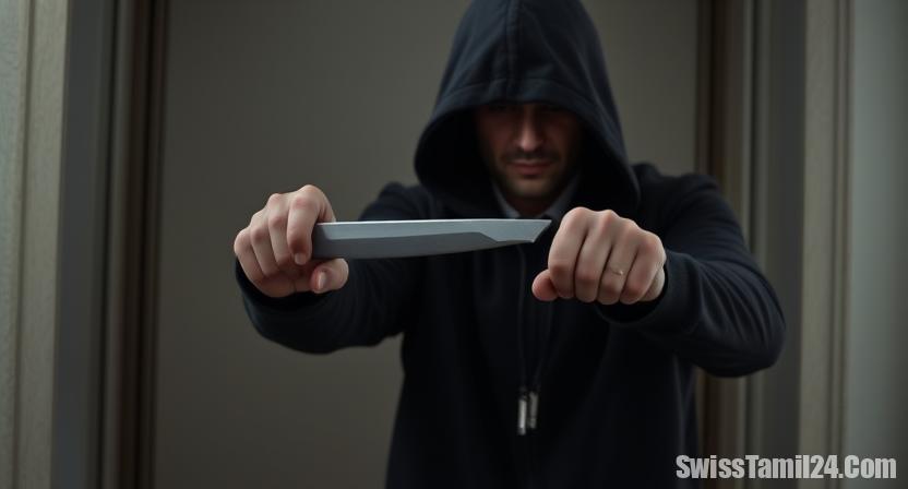 பெண்ணை கத்தியால் மிரட்டி நகைகளை கொள்ளையடித்த மர்ம நபர்