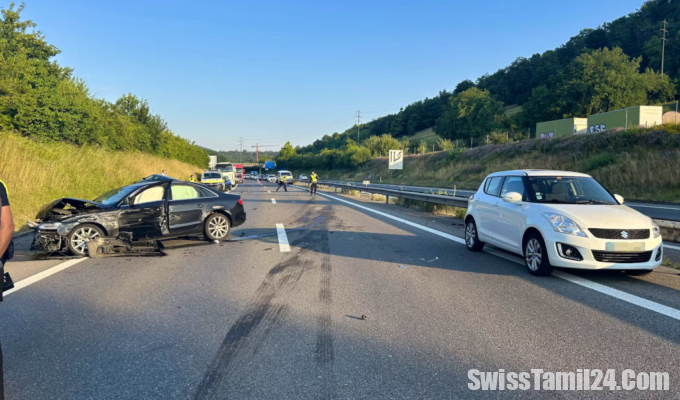 A3 Massenkarambolage mit