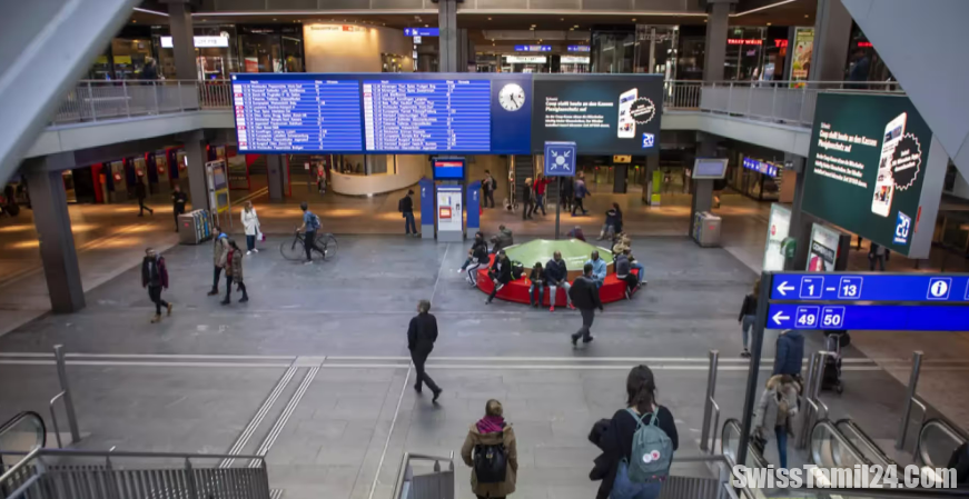 பெர்ன் ரயில் நிலையத்தில் பெண்ணை மோதி தள்ளியதால் காயம்