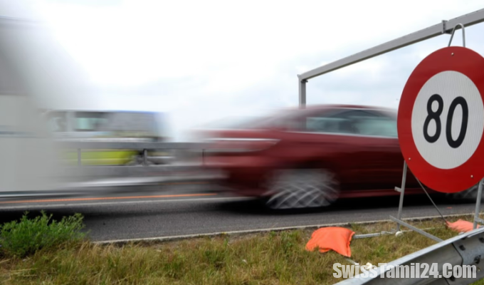 Arbeiten fur Temporegulierung auf der A1