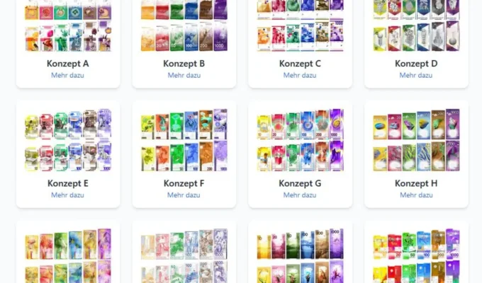 Choose what the next Swiss banknotes will look like
