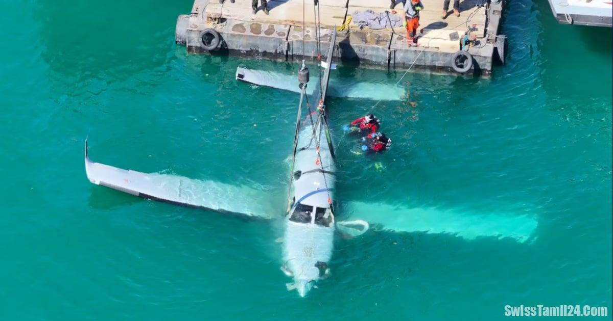 கடந்த ஜூலை லூசெர்ன் ஏரியில் மூழ்கிய விமானம் மீட்கப்பட்டது