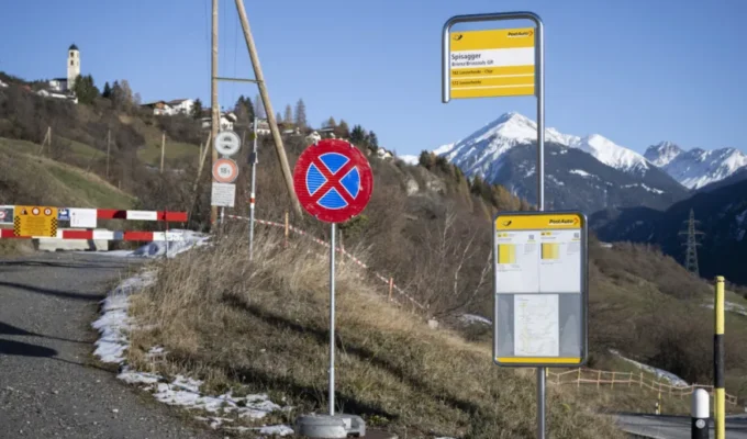 outside the village of Brienz canton Graubunden