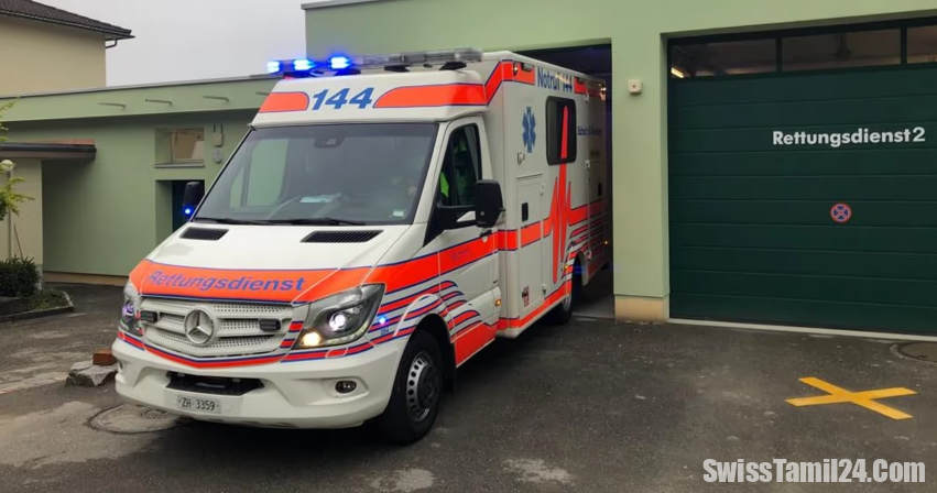 சூரிச்சில் அவசர அழைப்பின் போது ஆம்புலன்ஸ் கார் மீது மோதி பலர் காயம்