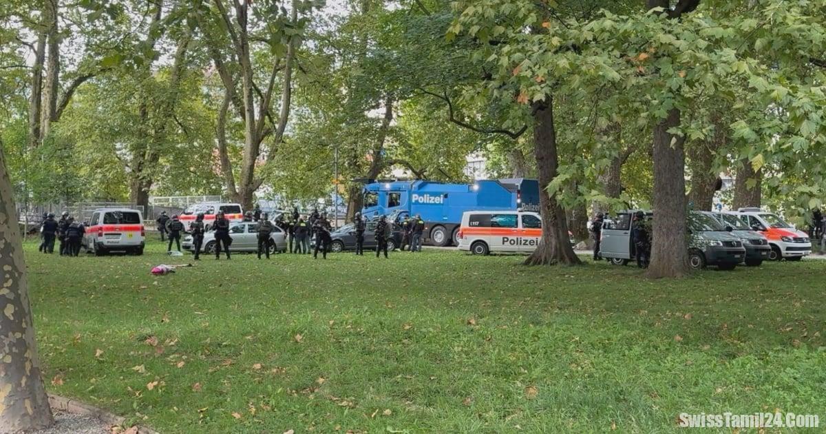 சூரிச்சில் நிலவிய பதற்றம் குவிக்கப்பட்ட நூற்றுக்கணக்கான பாதுகாப்பு படை