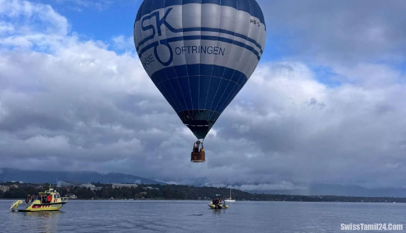 ஜெனீவா ஏரியில் விழுந்த Hot Air Balloon – மக்கள் அதிர்ச்சி.!! வெளியான காரணம்