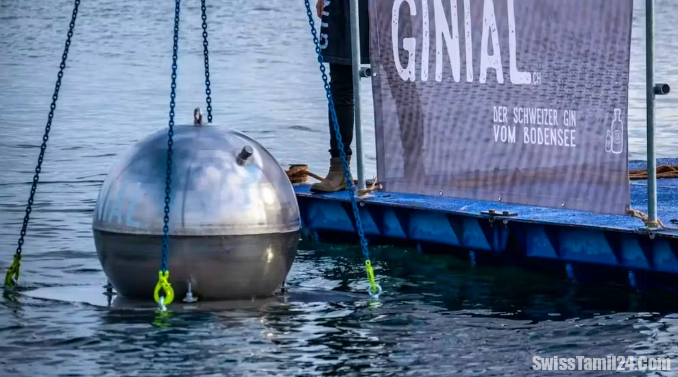 சுவிஸ் ஏரியின் அடியில் மறைந்திருந்த இரும்புப் பந்து.!!