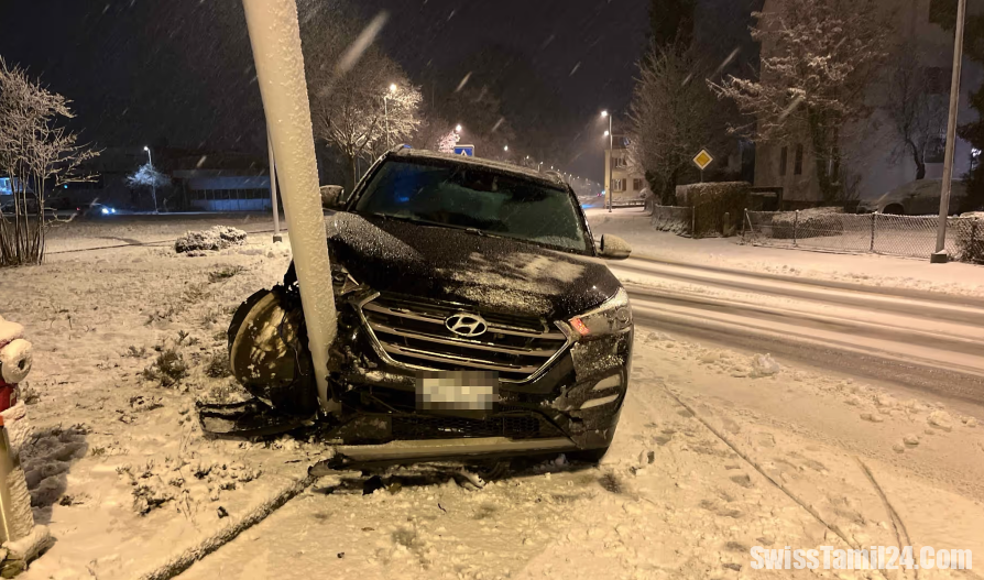 சொலுத்தூர்ன் கன்டோனில் பனிப்பொழிவால் 20 விபத்துகள் – 3 பேர் காயம்